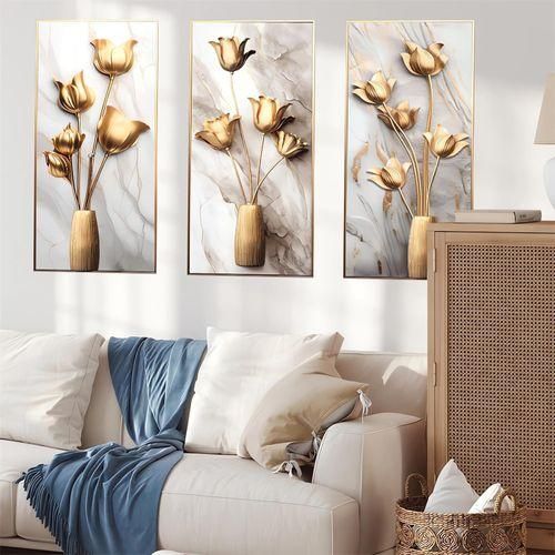 3-Piece 3D Wall Stickers - High-Quality PVC, Waterproof, Home Decor for Living Room & Bedroom