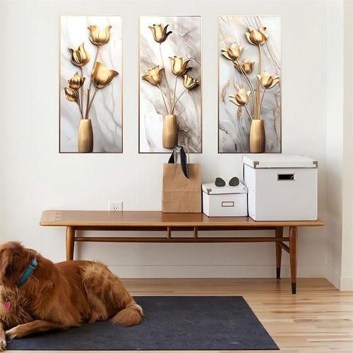 3-Piece 3D Wall Stickers - High-Quality PVC, Waterproof, Home Decor for Living Room & Bedroom