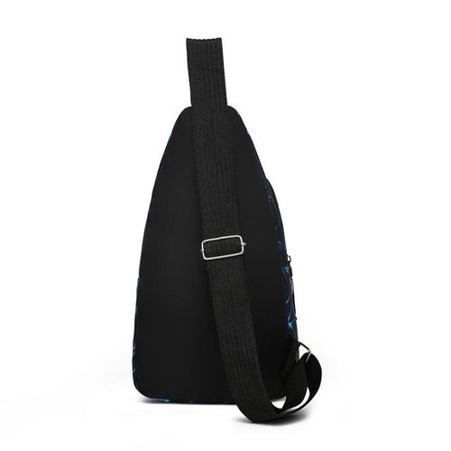 Men's Triangular Chest Bag - Black Oxford Cloth Crossbody