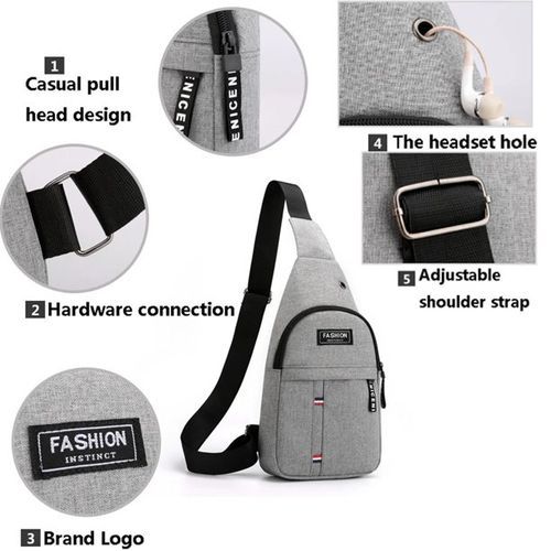 Men's Chest Bags Waterproof Casual Waist Bags Short Trip Travel Carry Bag