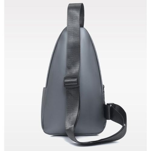 Men's Grey Crossbody Bag - Casual Business Shoulder Bag