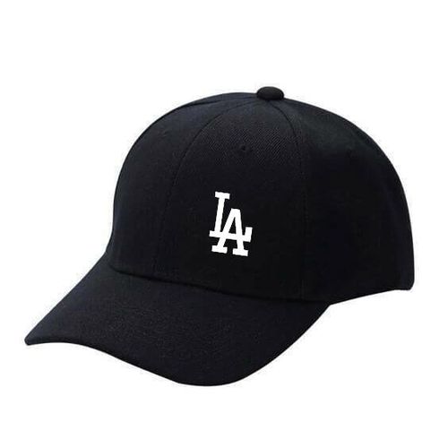 Unisex Classic LA Streetwear Baseball Cap - Black Cotton