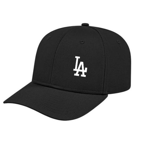 Unisex Classic LA Streetwear Baseball Cap - Black Cotton