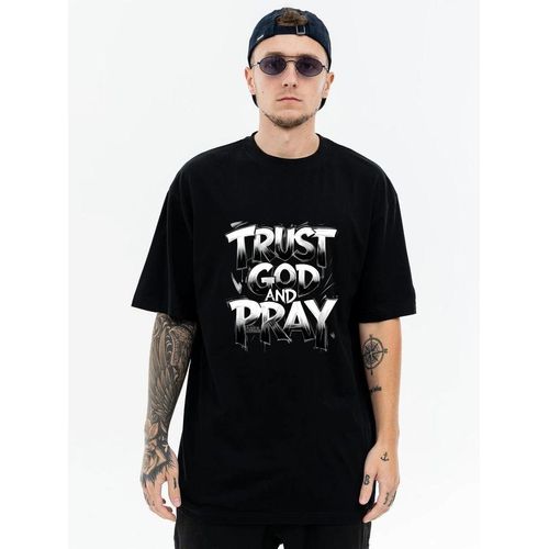 Trust God & Pray Unisex T-Shirt - Black Cotton - Sizes S-XXXXL