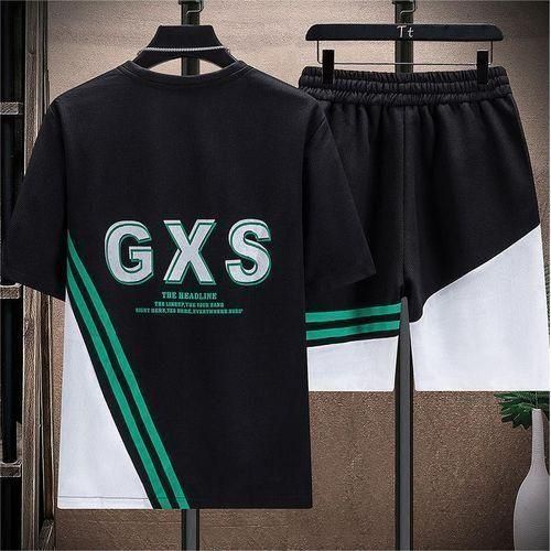 Men's Casual Black T-Shirt & Shorts Set - L, M, XL, XXL, XXXL