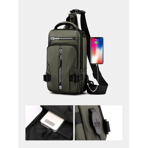 Multifunctional Chest Bag, Fashionable and Casual Shoulder Crossbody Bag, Waterproof Space Cloth Small Backpack