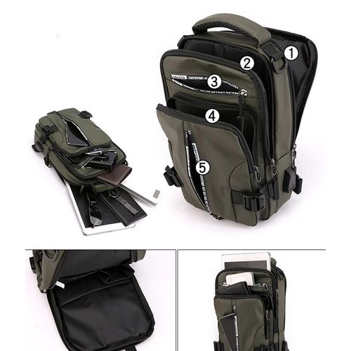 Multifunctional Chest Bag, Fashionable and Casual Shoulder Crossbody Bag, Waterproof Space Cloth Small Backpack