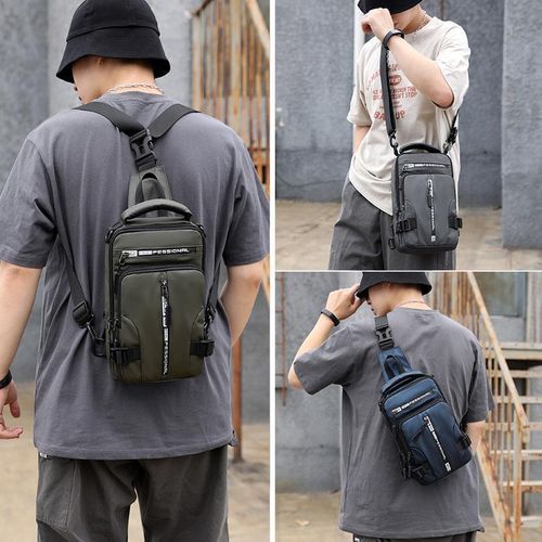 Multifunctional Chest Bag, Fashionable and Casual Shoulder Crossbody Bag, Waterproof Space Cloth Small Backpack